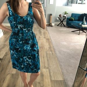 J Crew Silk dress water color size 8